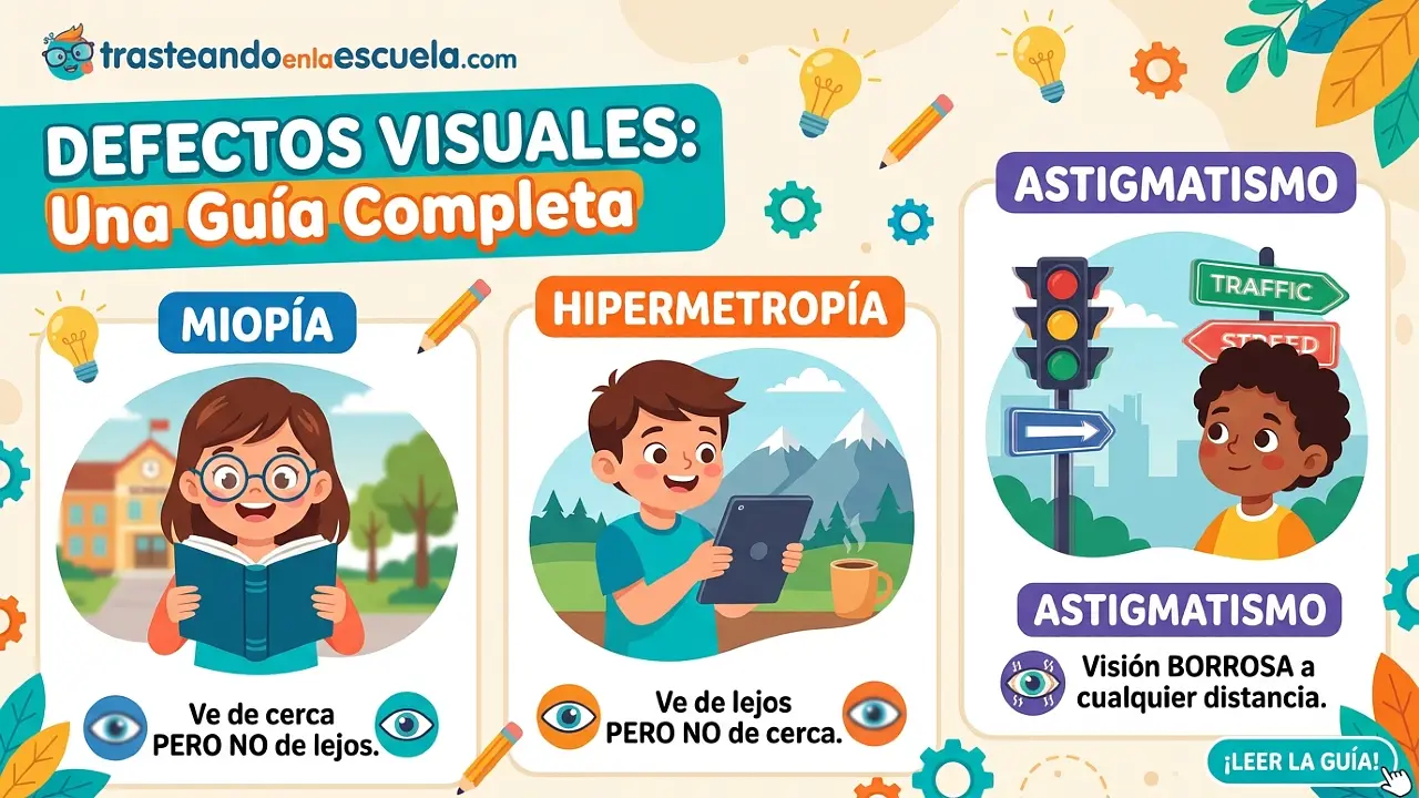Defectos visuales: miopía, hipermetropía y astigmatismo - Guía completa