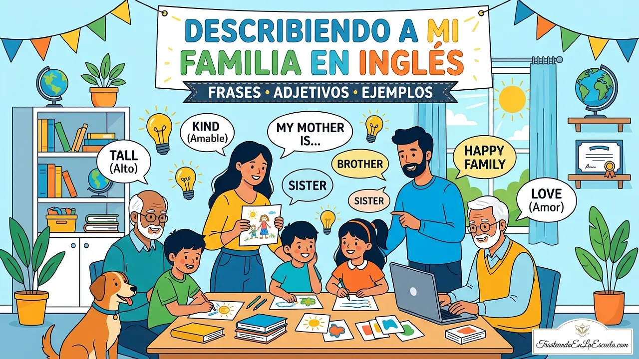 Describir a mi familia en inglés: frases, adjetivos y ejemplos