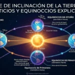Eje de inclinación terrestre: solsticios y equinoccios explicados