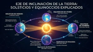 Eje de inclinación terrestre: solsticios y equinoccios explicados