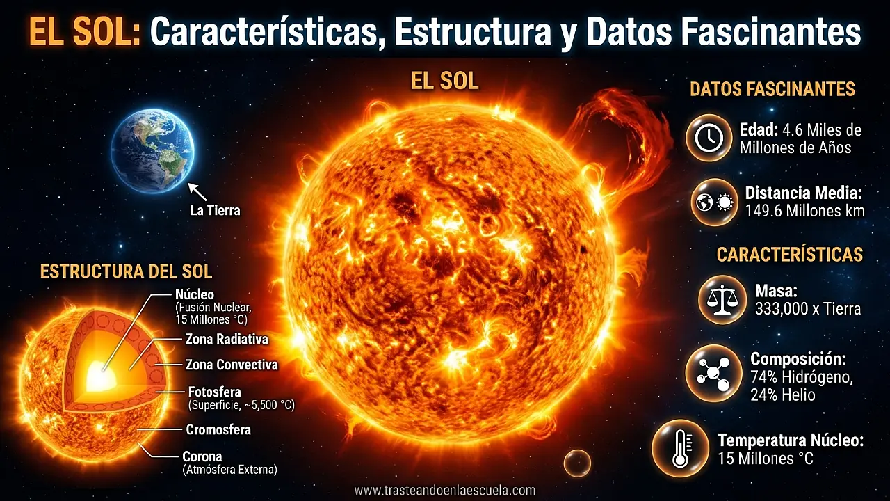 El Sol: características, estructura y datos fascinantes de nuestra estrella