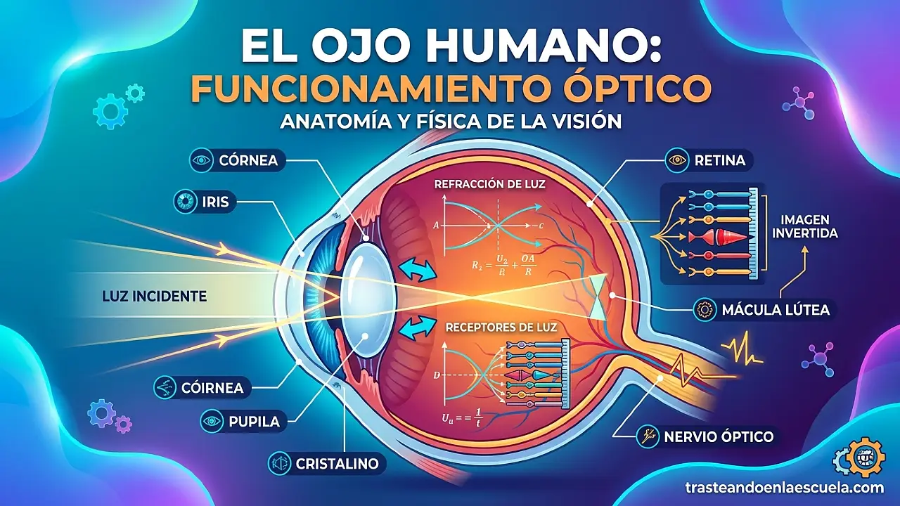 El ojo humano: funcionamiento óptico - Anatomía y física de la visión