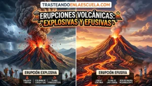 Erupciones volcánicas: explosivas y efusivas