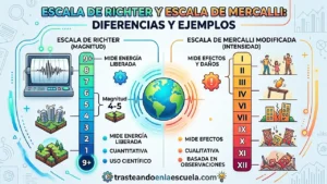 Escala de Richter y escala de Mercalli: diferencias y ejemplos