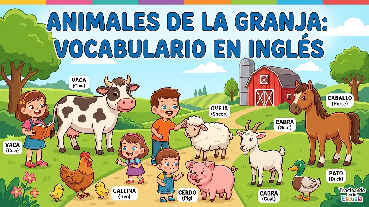 Farm animals: vocabulario de animales de granja en inglés