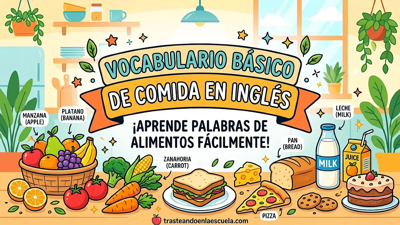 Food: vocabulario de alimentos básicos en inglés