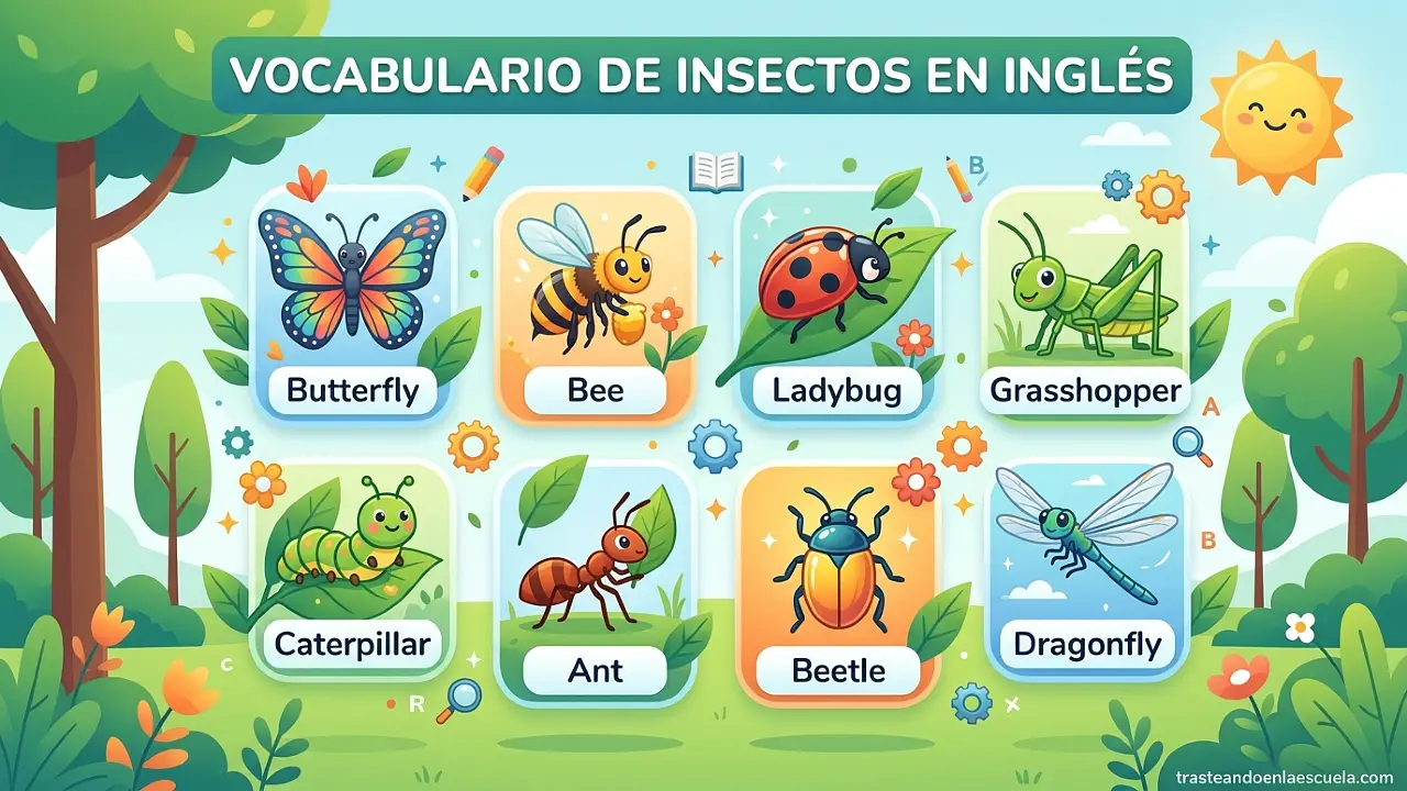 Insects: vocabulario de insectos en inglés