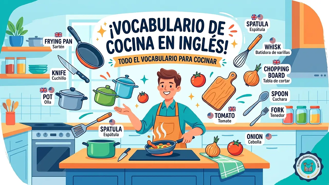 Kitchen: todo el vocabulario de la cocina en inglés