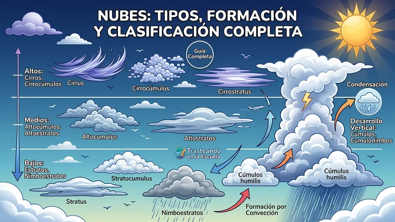 Las nubes: tipos, formación y clasificación completa