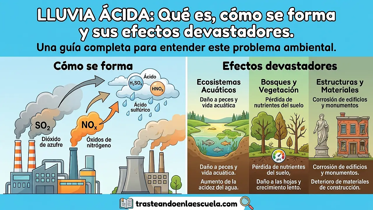 Lluvia ácida: qué es, cómo se forma y sus efectos devastadores