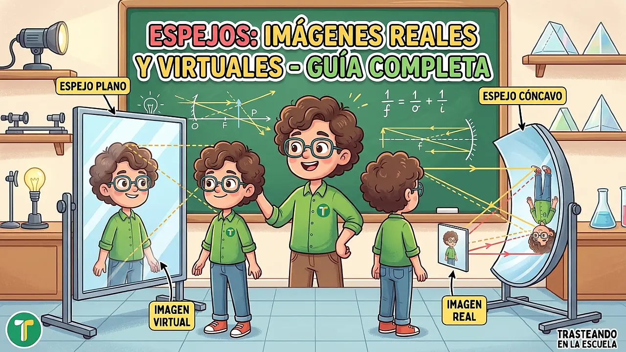 Los espejos: imagen real y virtual - Guía completa