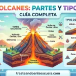 Los volcanes: partes y tipos - Guía completa