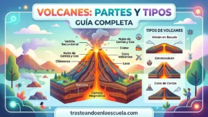 Los volcanes: partes y tipos - Guía completa