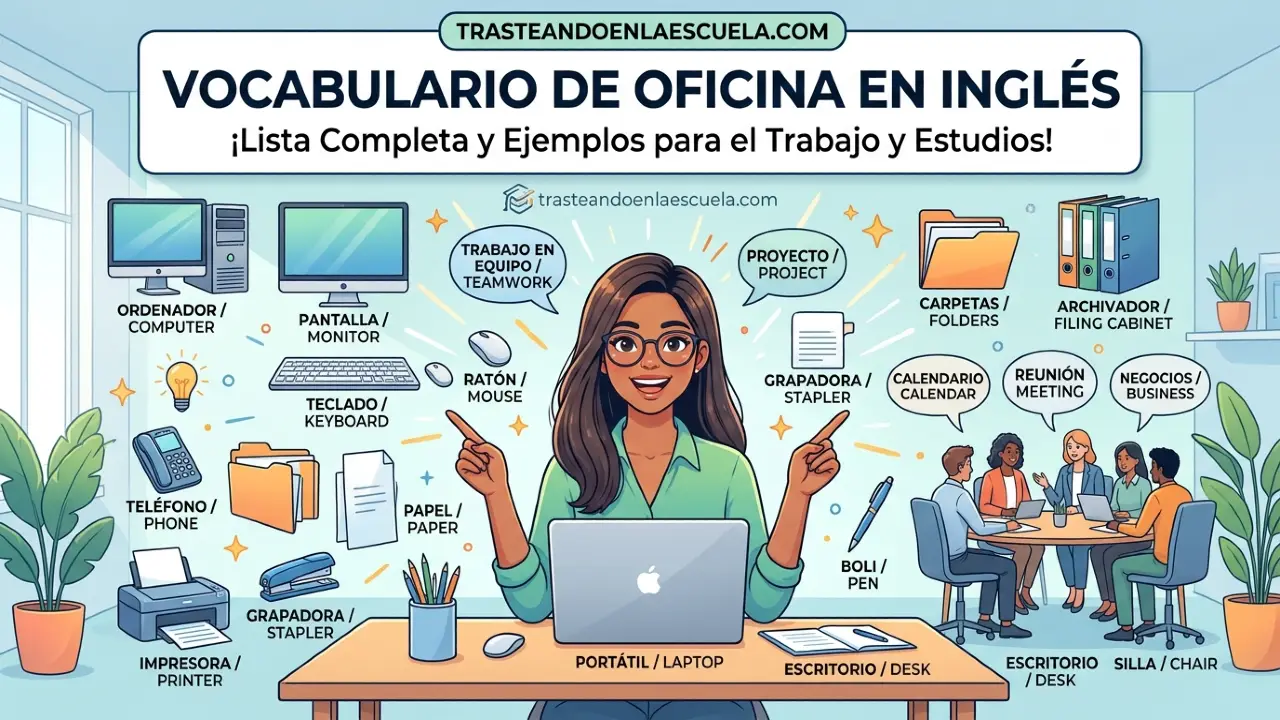 Office Vocabulary: todo el vocabulario de oficina en inglés