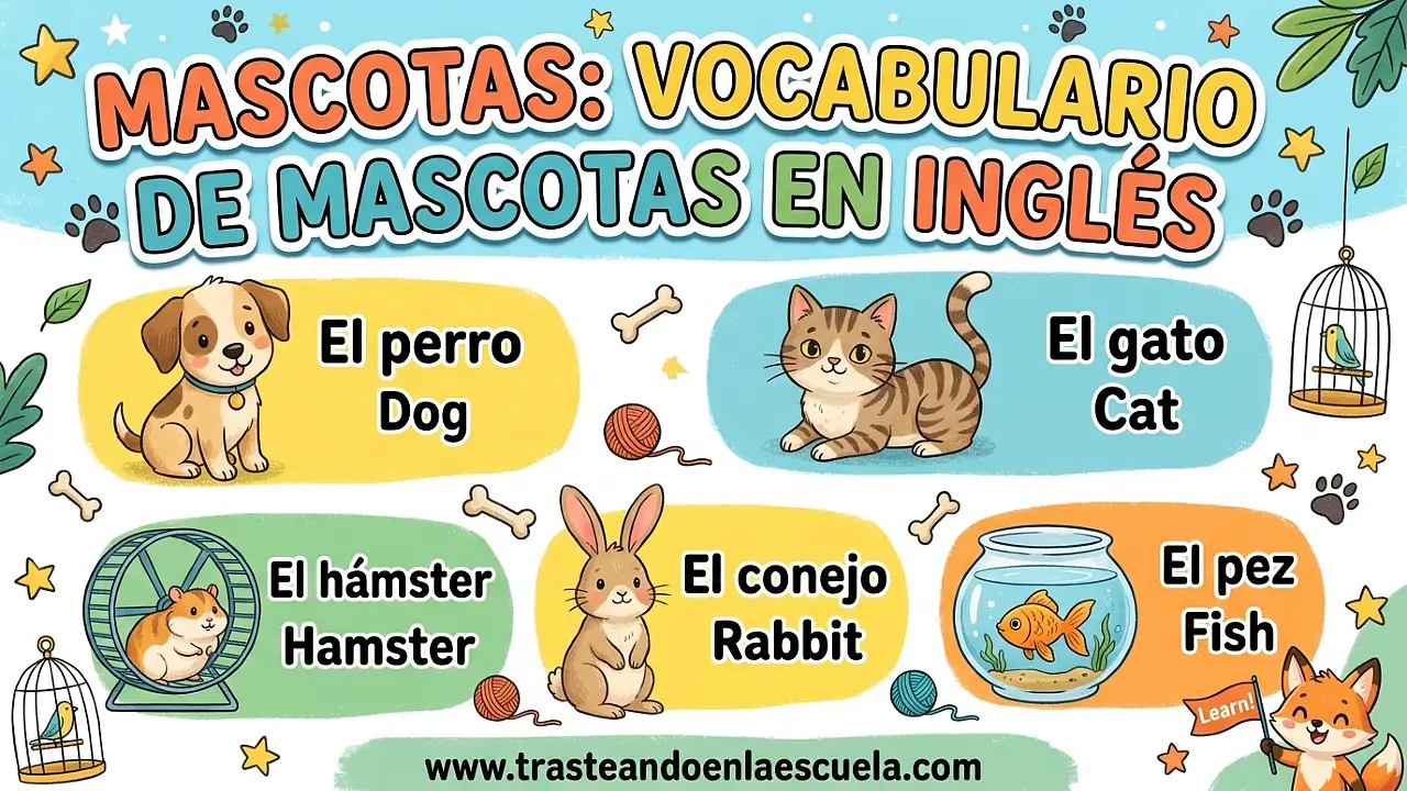 Pets: vocabulario de mascotas en inglés