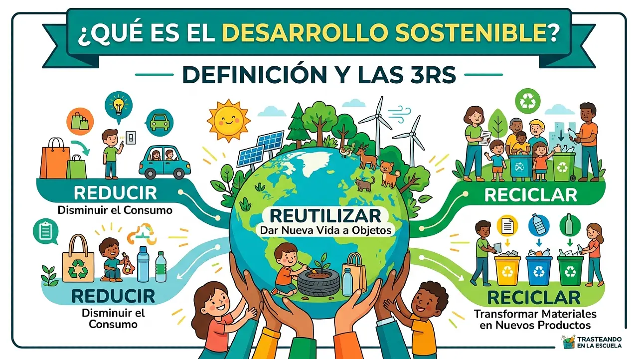 Qué es el desarrollo sostenible: definición y las 3R