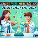 Reacciones de neutralización: ácido + base = sal + agua