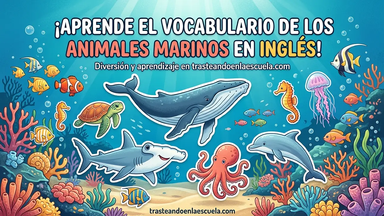 Sea animals: vocabulario de animales marinos en inglés