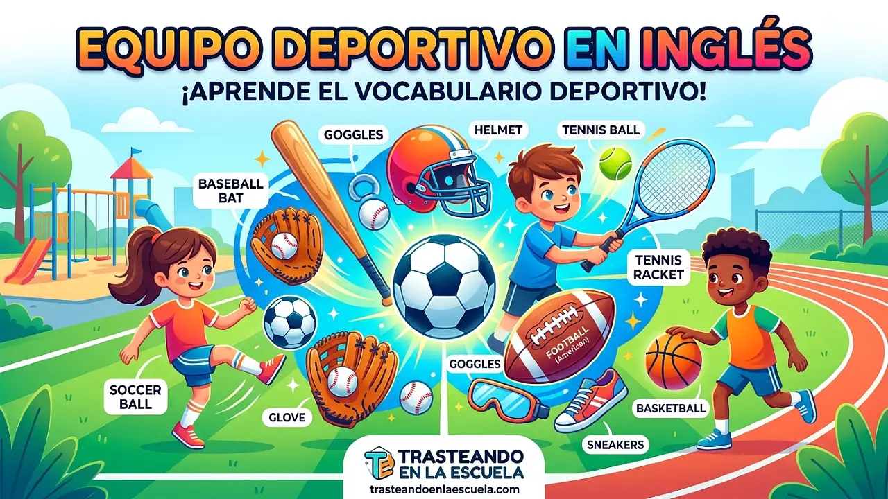 Sports equipment: equipamiento deportivo en inglés
