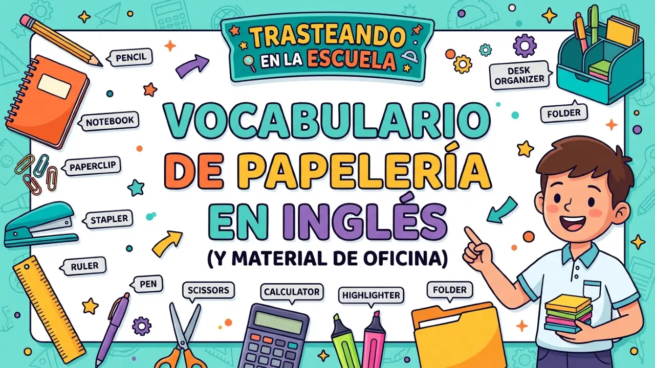 Stationery: Vocabulario Completo de Material de Oficina y Papelería en Inglés