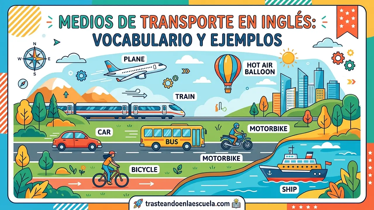 Transport in English: medios de transporte en inglés con ejemplos
