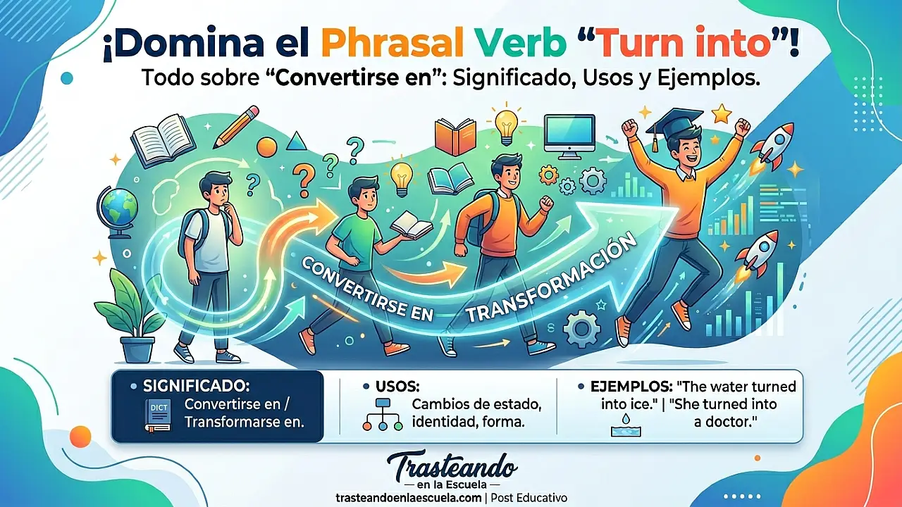 Turn into: significado, usos y ejemplos del phrasal verb "convertirse en"
