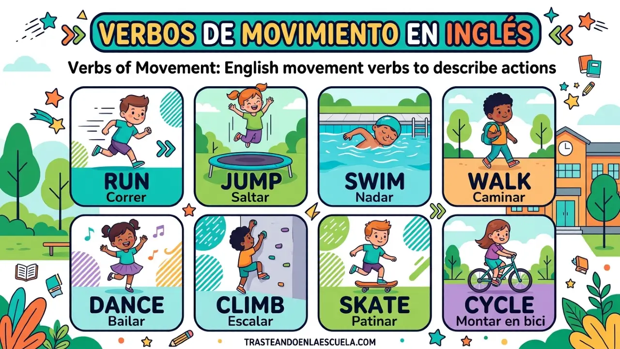 Verbs of Movement: verbos de movimiento en inglés para describir acciones