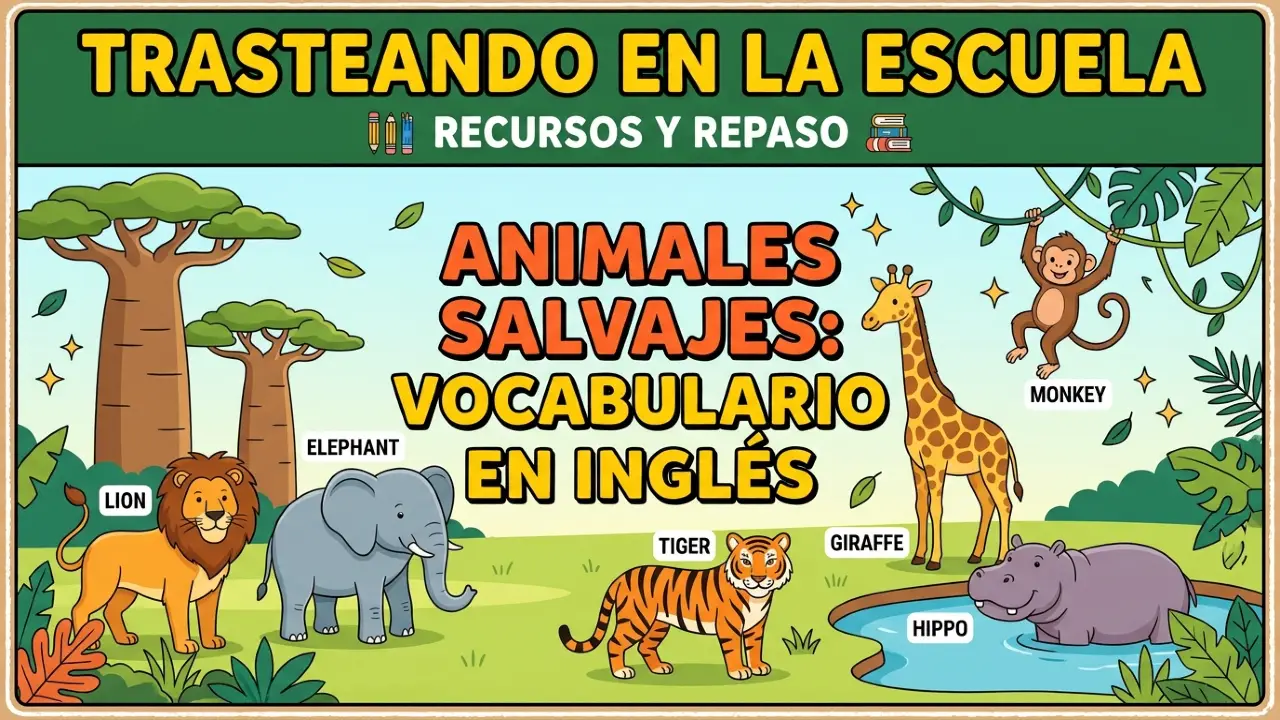 Wild animals: vocabulario de animales salvajes en inglés