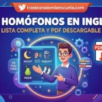 50 homophones en inglés: lista completa y PDF descargable