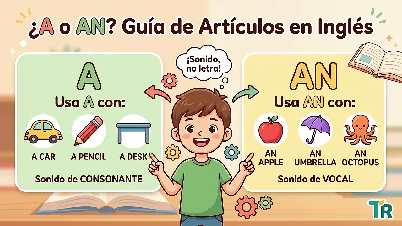 A vs An: cuándo usar cada artículo indefinido en inglés