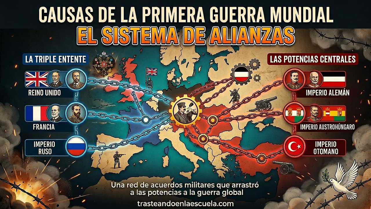 Causas de la Primera Guerra Mundial: el sistema de alianzas