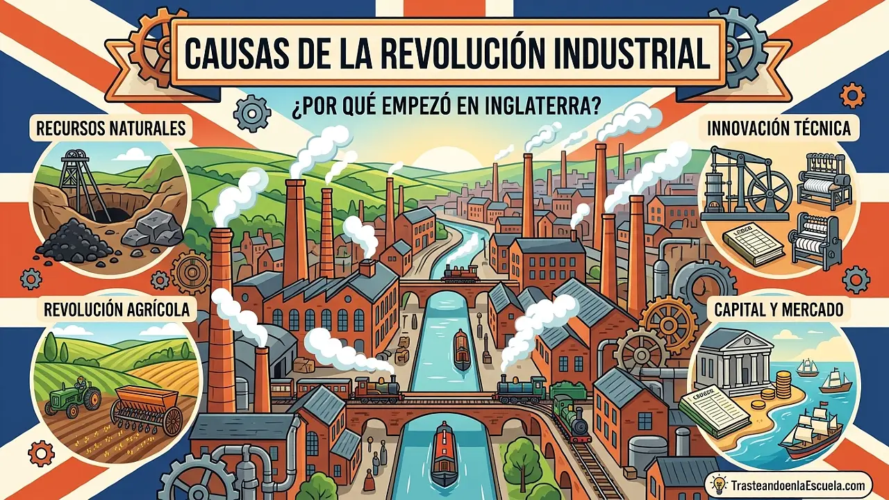 Causas de la Revolución Industrial: por qué empezó en Inglaterra