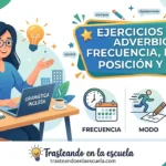 Ejercicios de adverbios: frecuencia, modo, posición y más