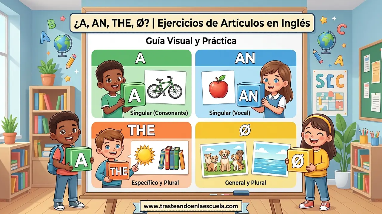 Ejercicios de artículos en inglés: A, An, The y Zero Article