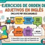 Ejercicios de orden de adjetivos en inglés (PDF incluido)