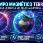 El campo magnético terrestre: cómo funciona la brújula, polos magnéticos y auroras