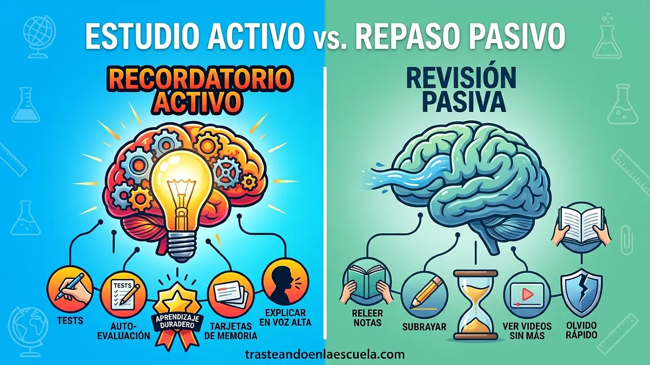 El recuerdo activo frente al repaso pasivo
