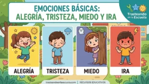 Emociones básicas: alegría, tristeza, miedo e ira