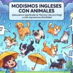 Idioms con animales en inglés: it's raining cats and dogs