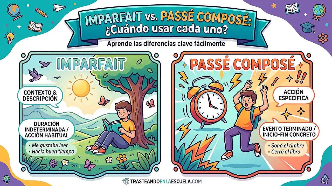 Imparfait vs passé composé: cuándo usar cada uno