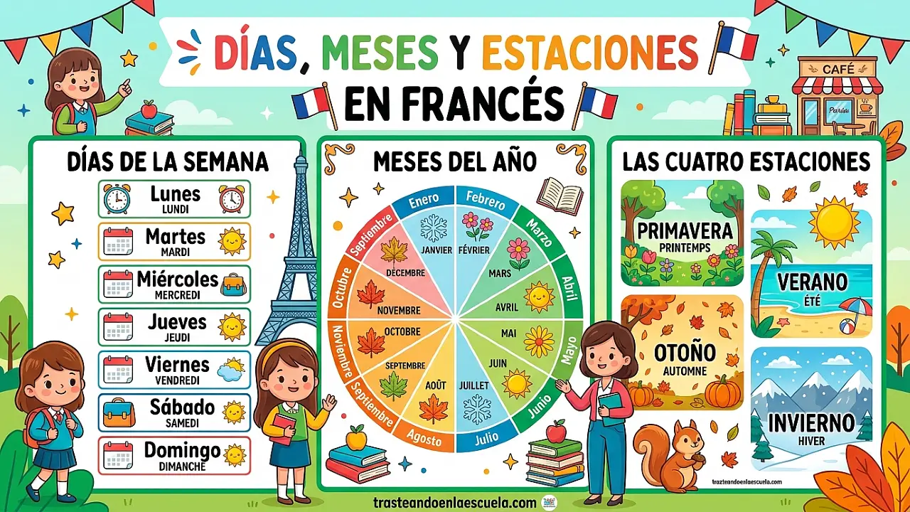 Los días, meses y estaciones en francés