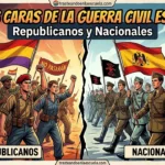 Los dos bandos de la Guerra Civil Española: republicanos y nacionales