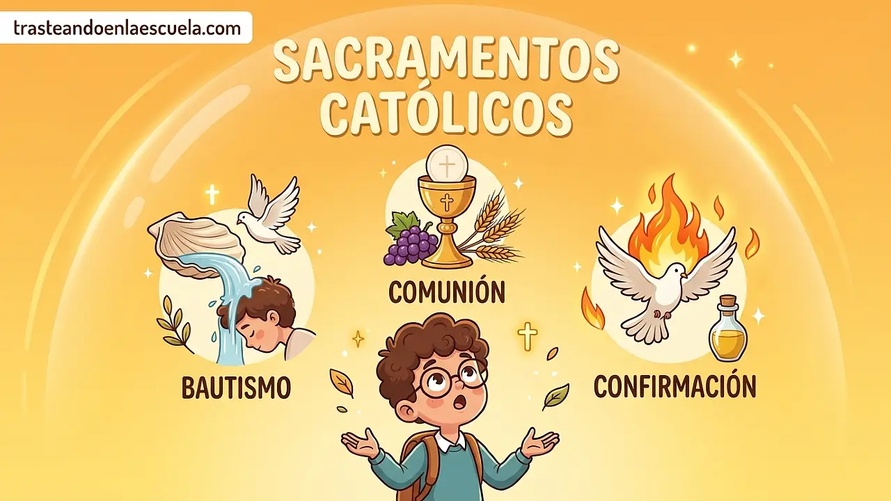 Los sacramentos católicos: bautismo, comunión y confirmación