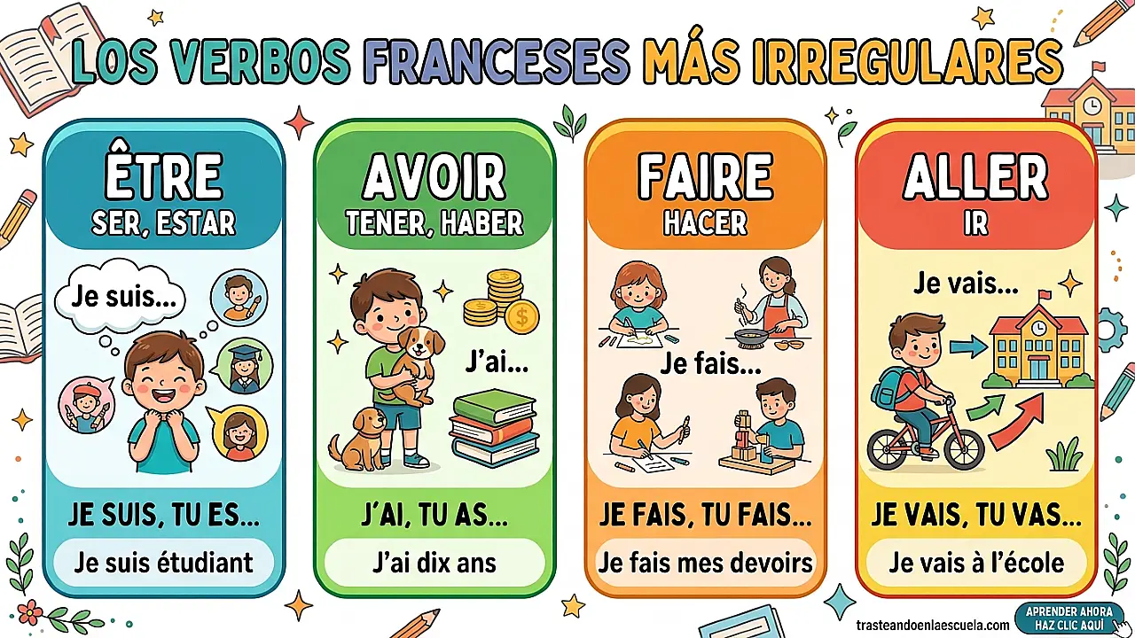 Los verbos más irregulares del francés: être, avoir, faire, aller