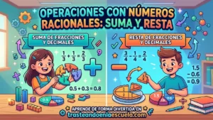 Operaciones con números racionales: suma y resta