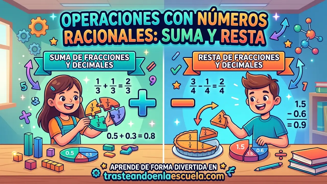 Operaciones con números racionales: suma y resta