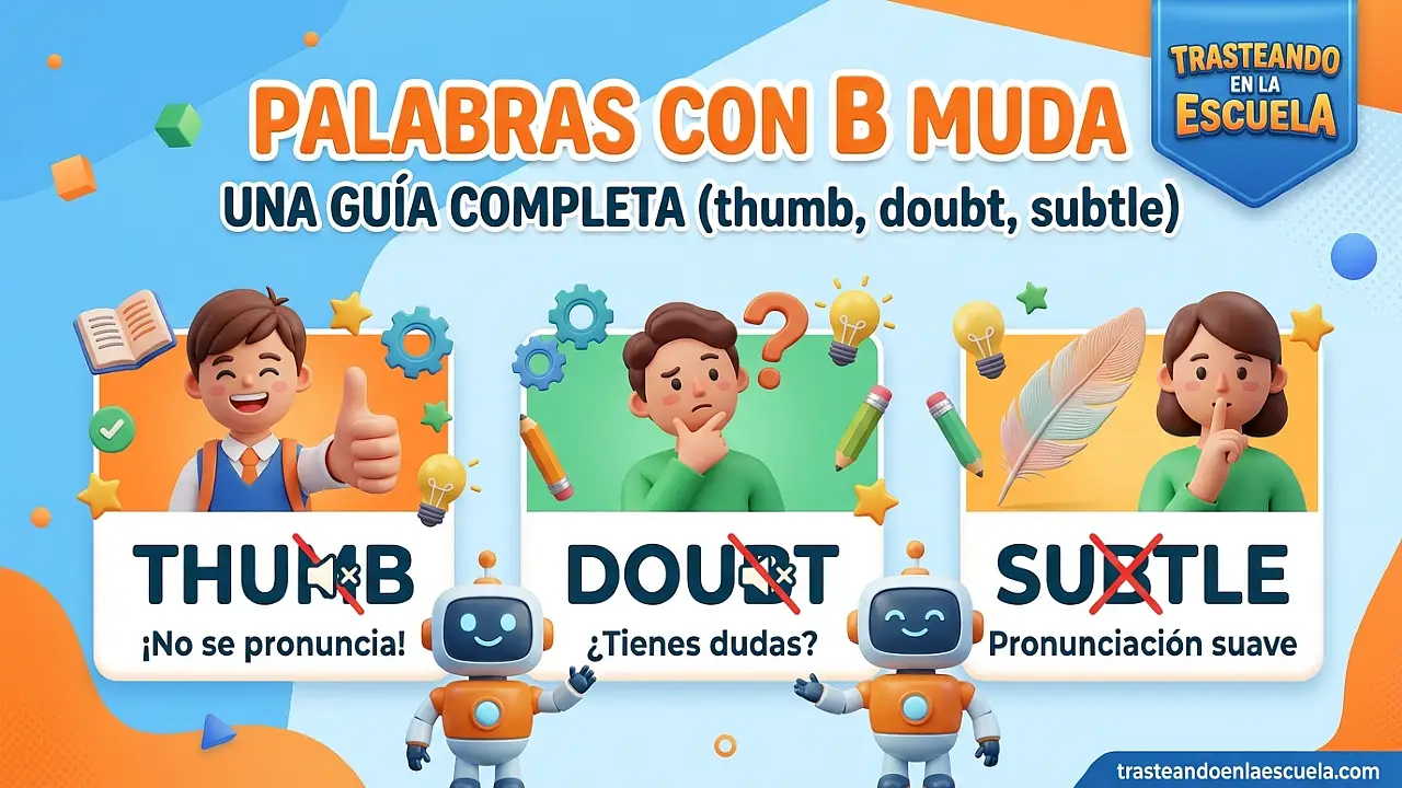 Palabras con Silent B: guía completa (thumb, doubt, subtle)