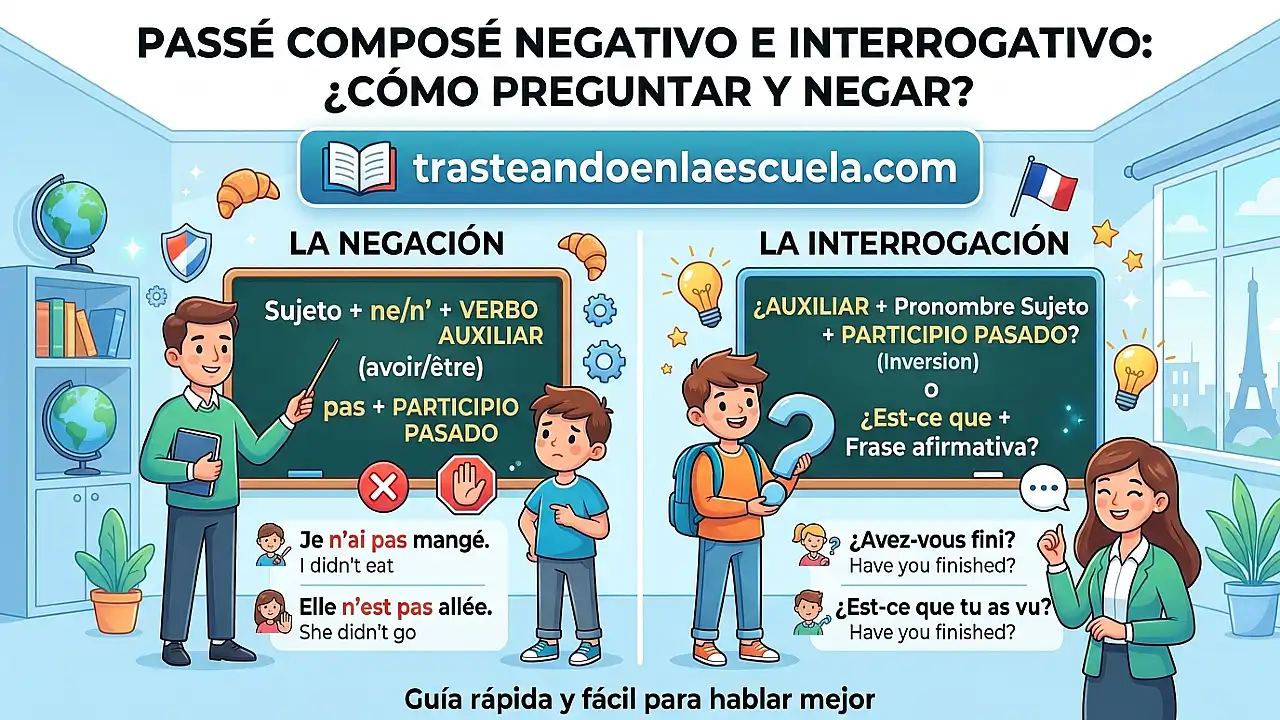 Passé composé negativo e interrogativo: cómo preguntar y negar