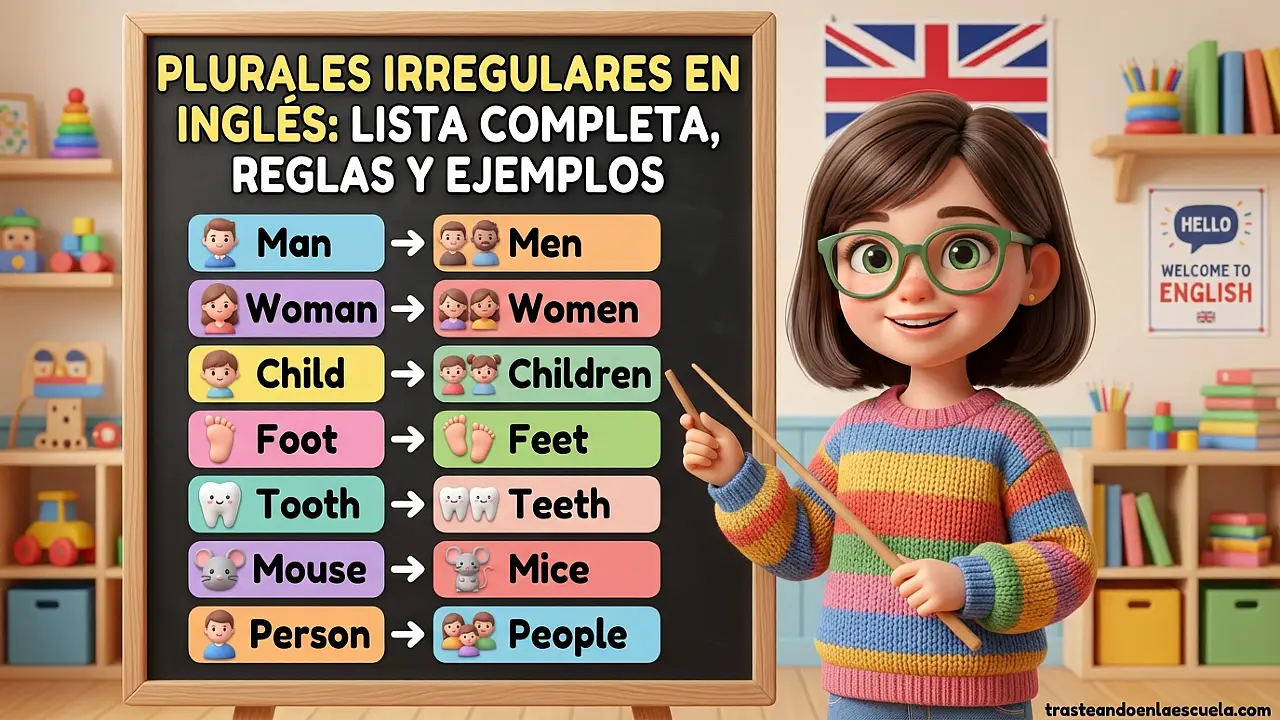 Plural irregular en inglés: lista completa, reglas y ejemplos