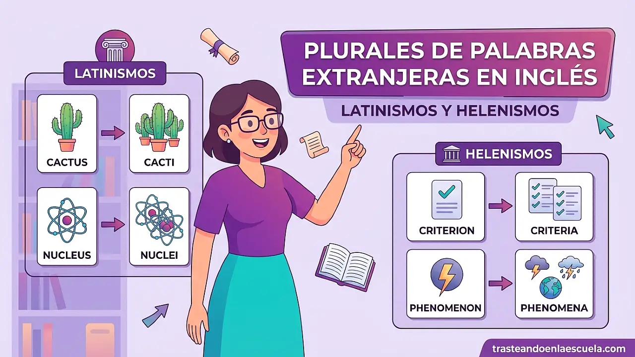 Plurales de palabras extranjeras en inglés: latinismos, helenismos y más